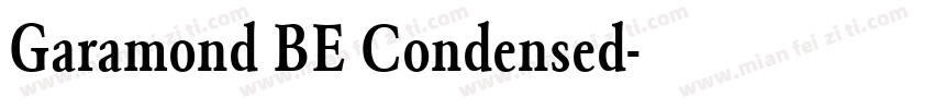 Garamond BE Condensed字体转换